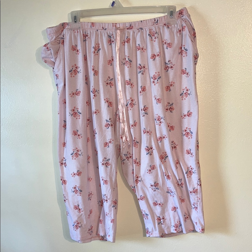 Croft & Barrow Light Pink Floral Pajama Pants